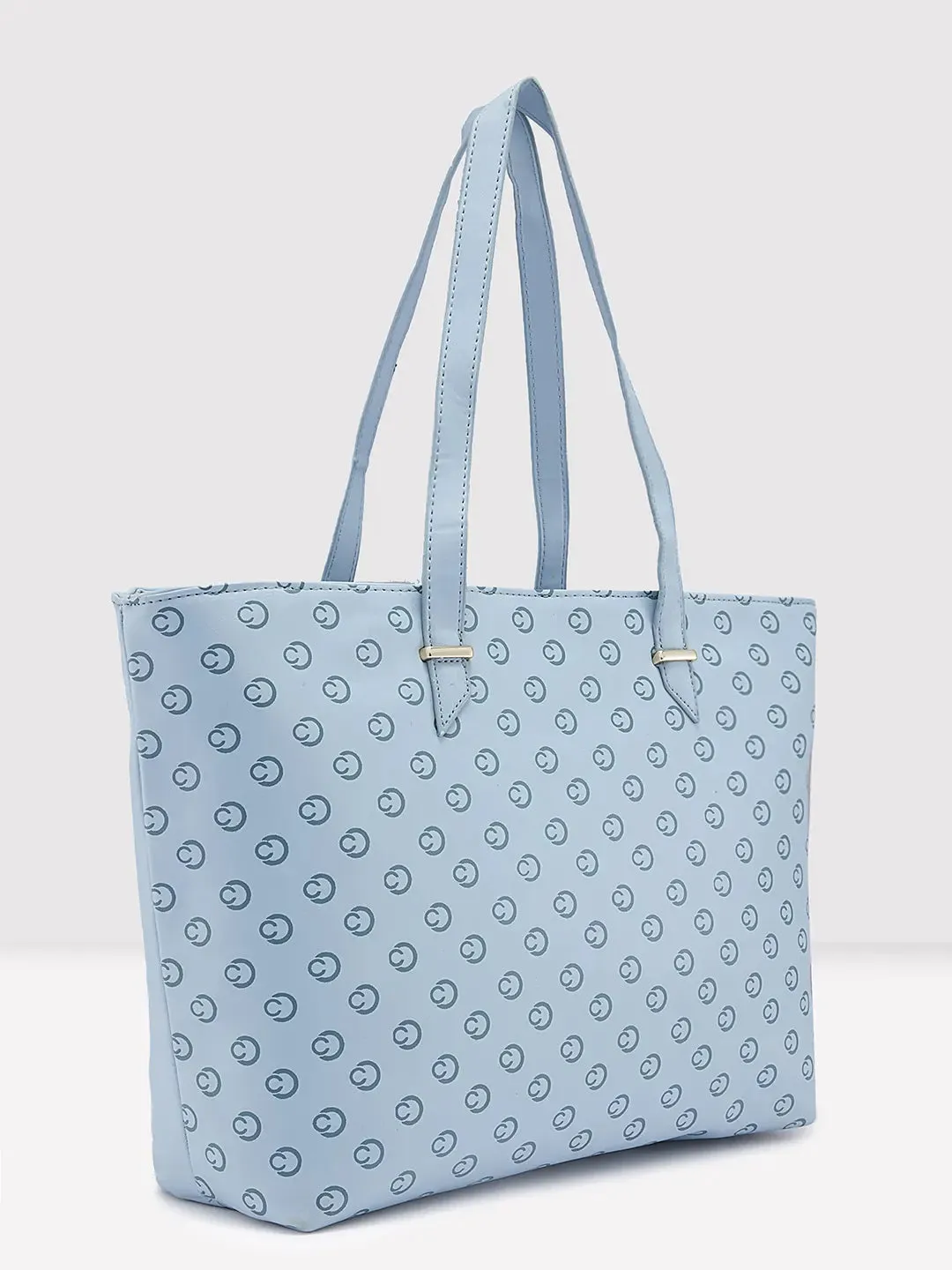 Caprese Freya Large Soft Blue Tote Bag