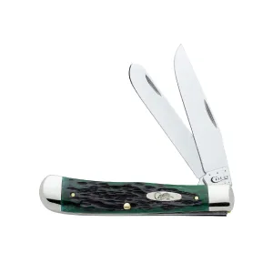 CASE KNIVES POCKET WORN BERMUDA GREEN BONE TRAPPER