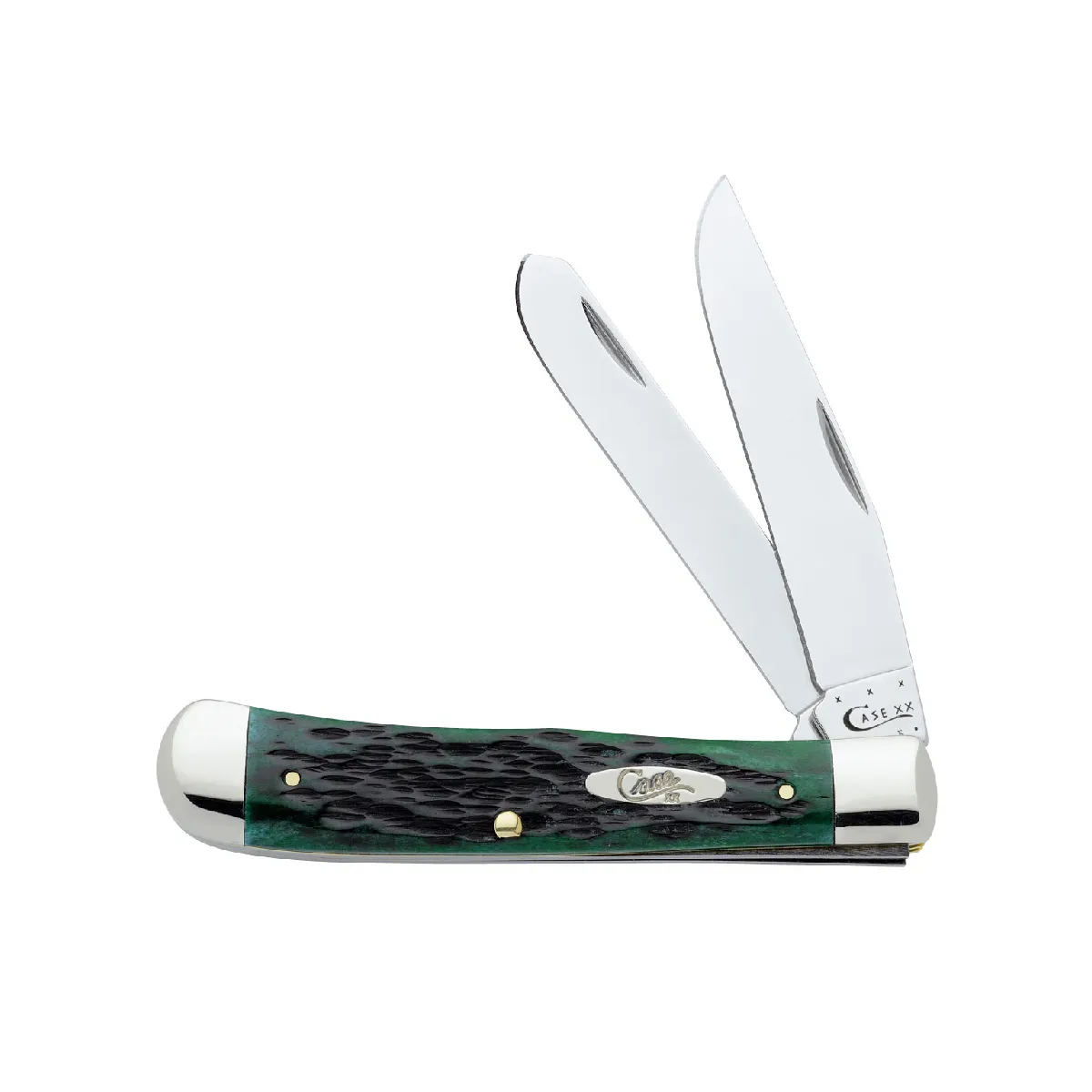 CASE KNIVES POCKET WORN BERMUDA GREEN BONE TRAPPER