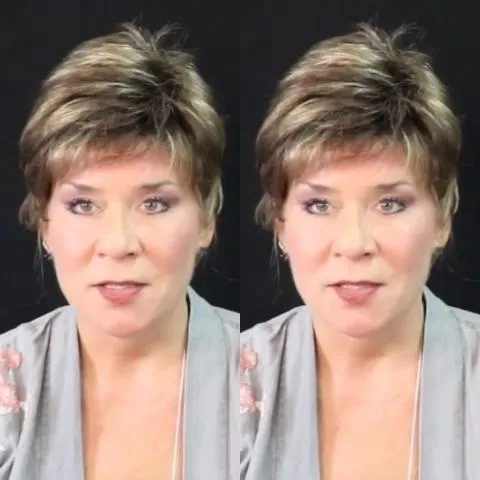 Casual brown gold short wig