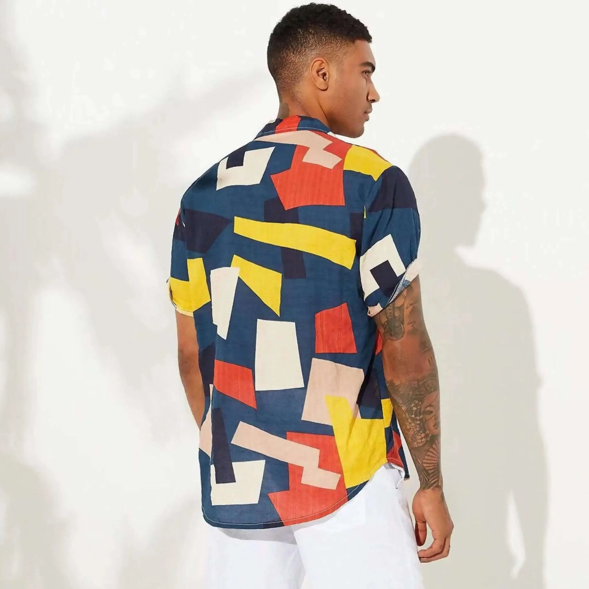 Casual Plaid Colored Men Casual Shirt