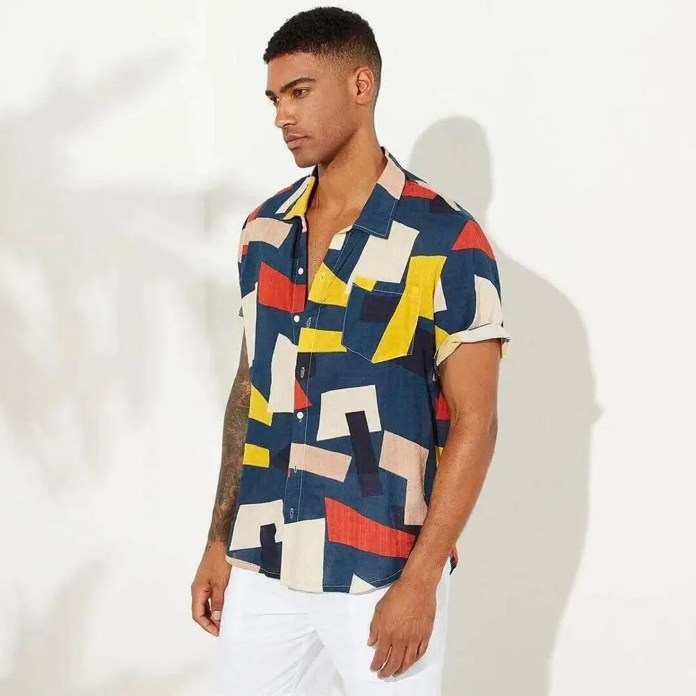 Casual Plaid Colored Men Casual Shirt