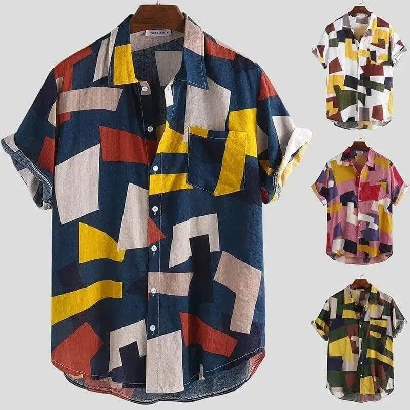 Casual Plaid Colored Men Casual Shirt