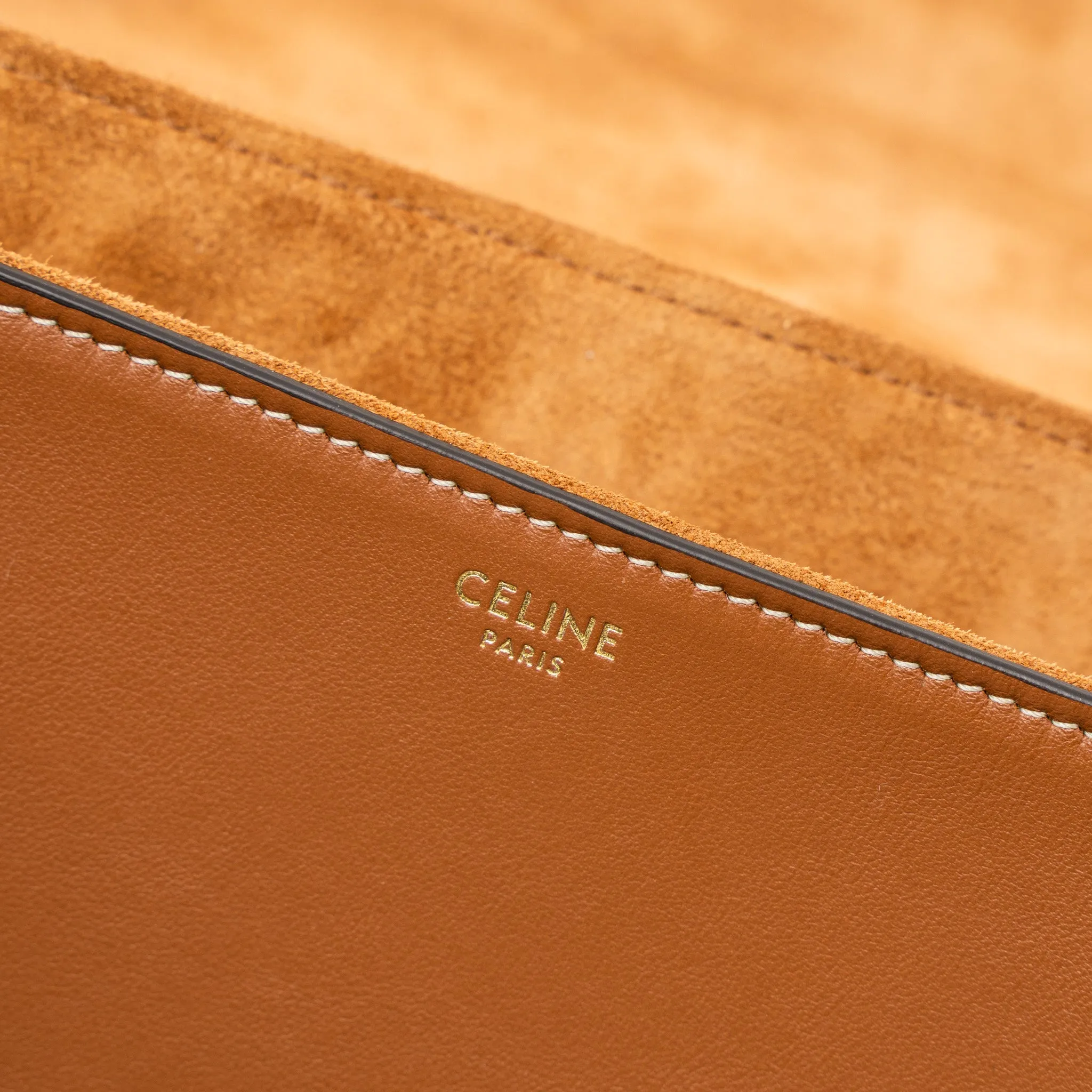 Celine 16 Bag Medium Soft Calfskin Tan GHW