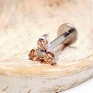 Champagne trio Cluster  flat back