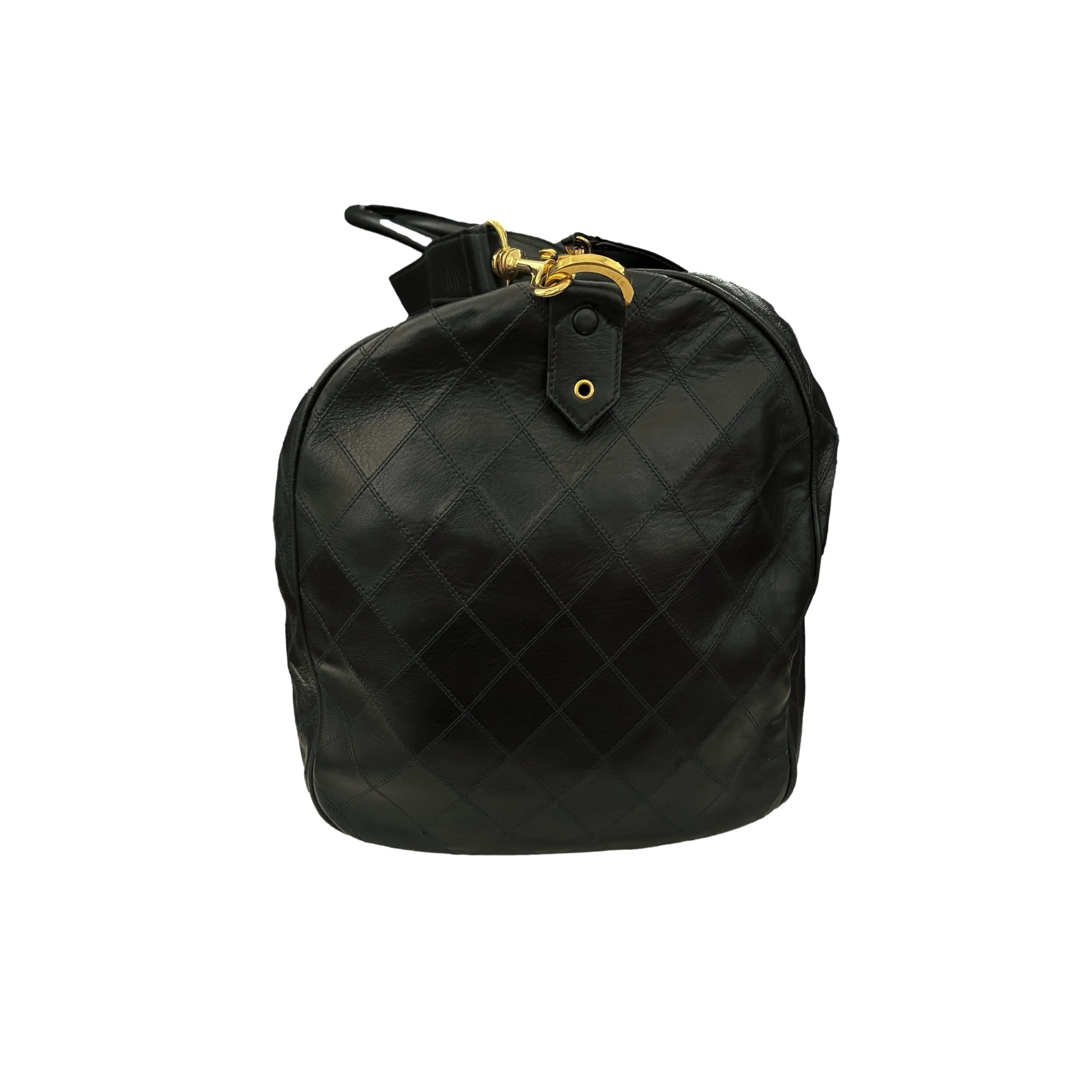 Chanel Black Quilted Jumbo Duffle