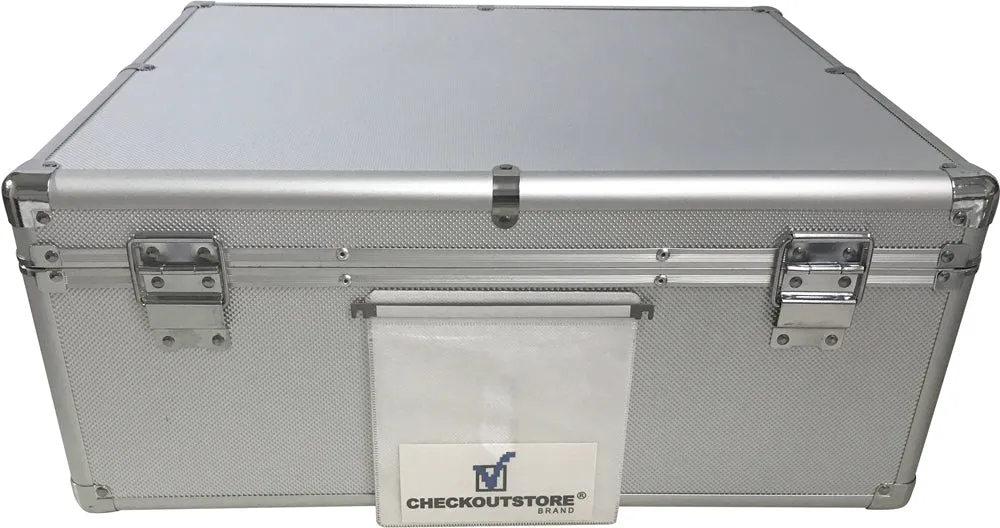 CheckOutStore Aluminum CD/DVD Media Hanging Sleeves Storage Box