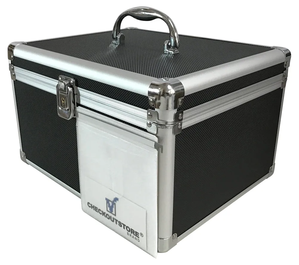 CheckOutStore Aluminum CD/DVD Media Hanging Sleeves Storage Box