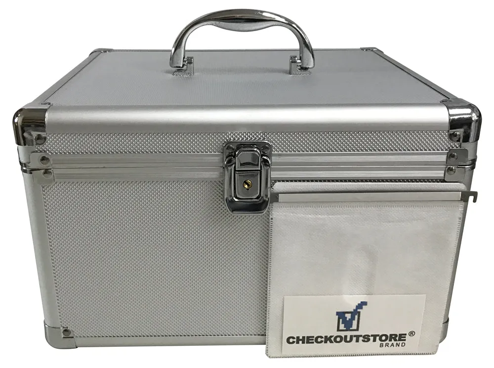 CheckOutStore Aluminum CD/DVD Media Hanging Sleeves Storage Box