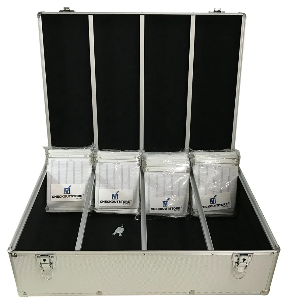 CheckOutStore Aluminum CD/DVD Media Hanging Sleeves Storage Box