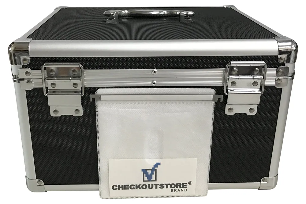 CheckOutStore Aluminum CD/DVD Media Hanging Sleeves Storage Box