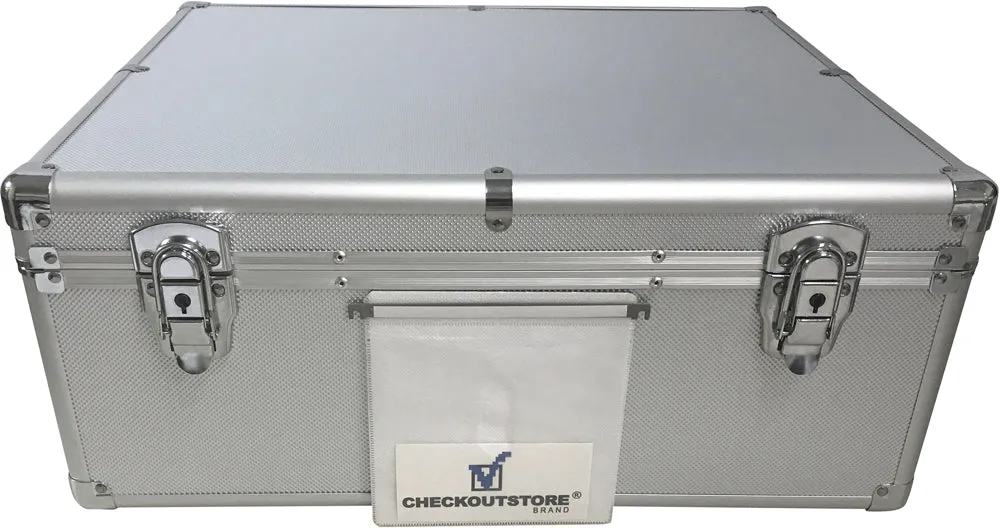 CheckOutStore Aluminum CD/DVD Media Hanging Sleeves Storage Box