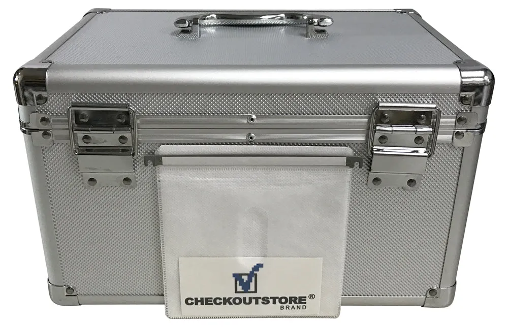 CheckOutStore Aluminum CD/DVD Media Hanging Sleeves Storage Box