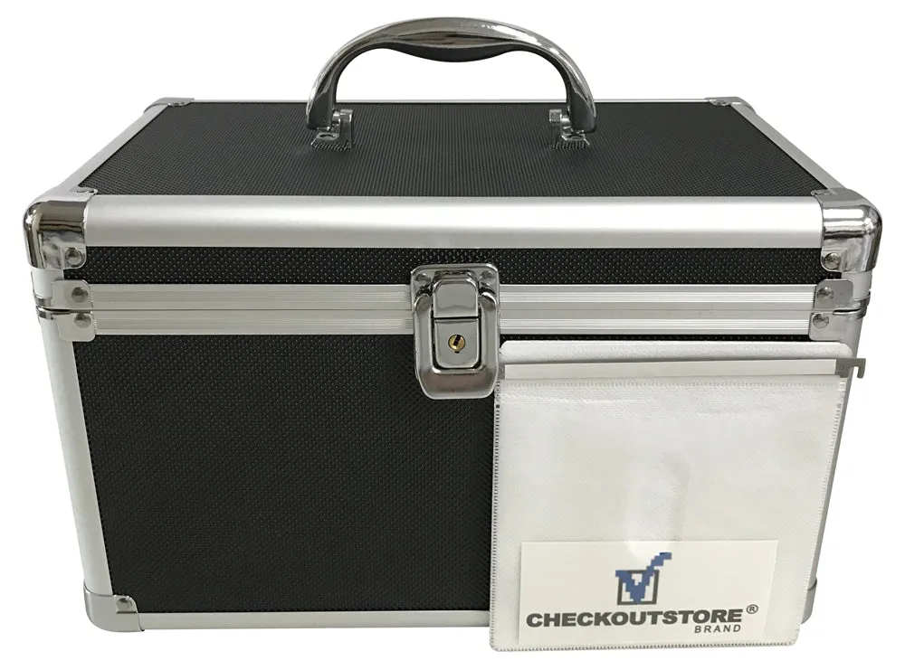 CheckOutStore Aluminum CD/DVD Media Hanging Sleeves Storage Box