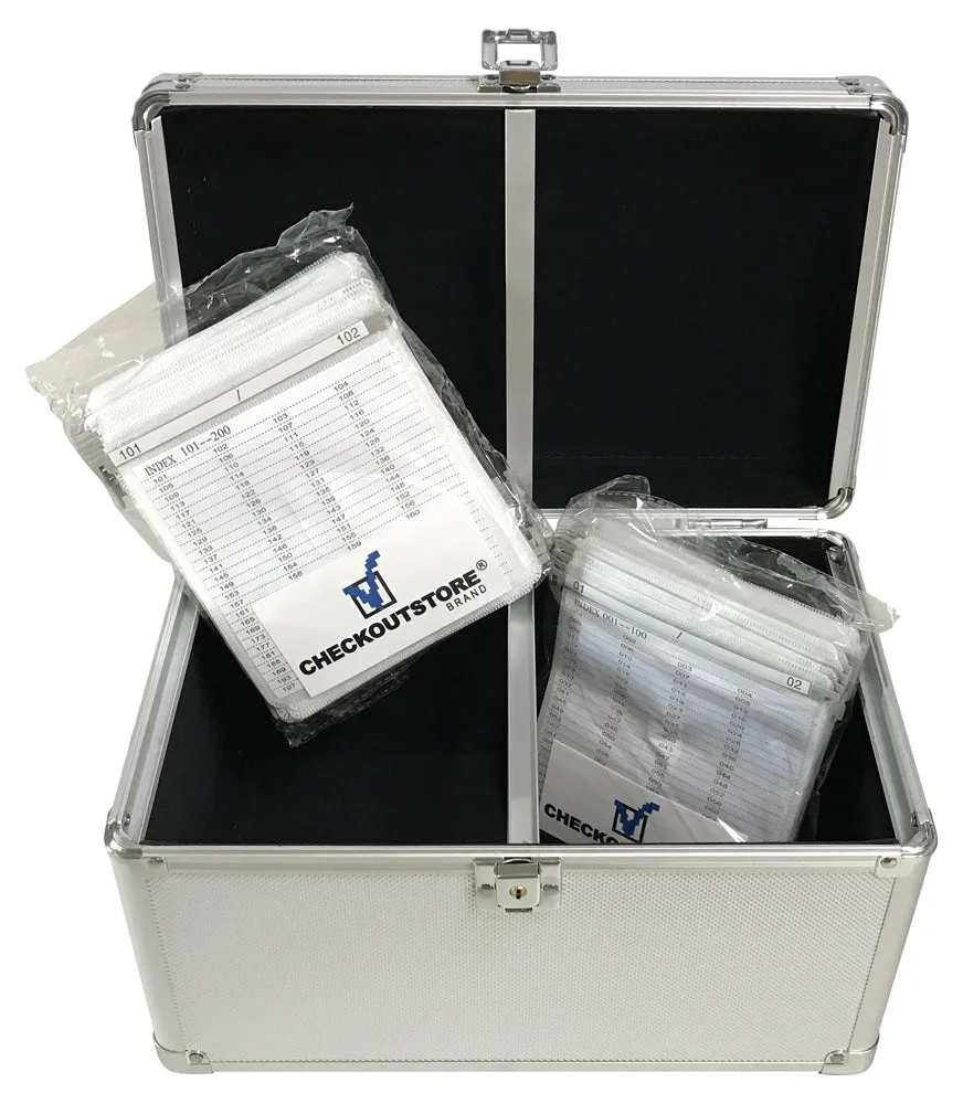 CheckOutStore Aluminum CD/DVD Media Hanging Sleeves Storage Box