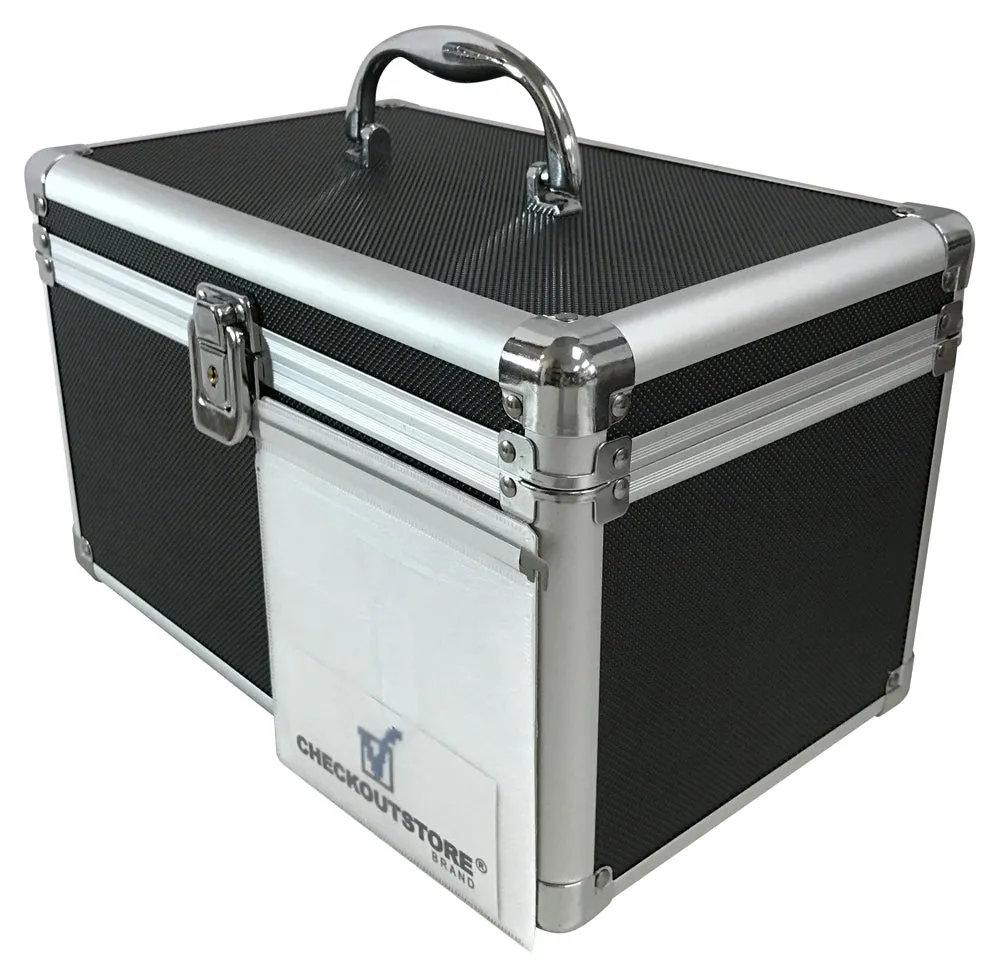 CheckOutStore Aluminum CD/DVD Media Hanging Sleeves Storage Box