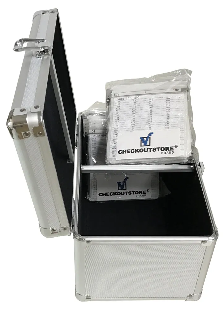 CheckOutStore Aluminum CD/DVD Media Hanging Sleeves Storage Box