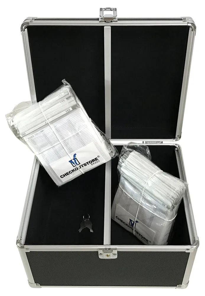CheckOutStore Aluminum CD/DVD Media Hanging Sleeves Storage Box