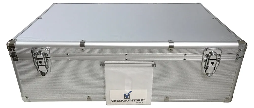 CheckOutStore Aluminum CD/DVD Media Hanging Sleeves Storage Box