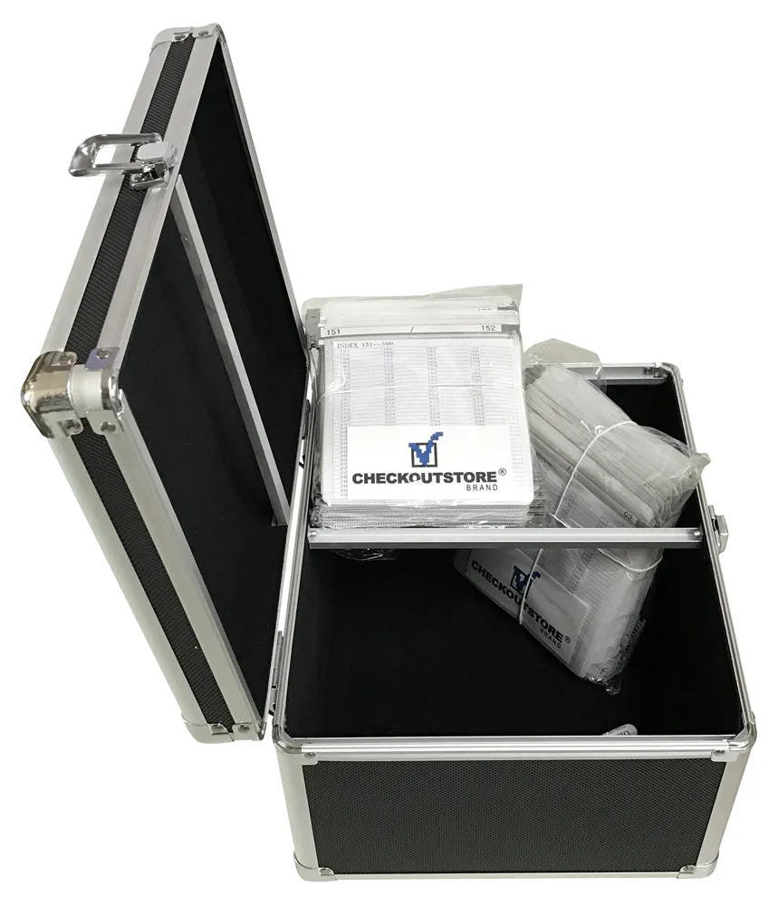 CheckOutStore Aluminum CD/DVD Media Hanging Sleeves Storage Box