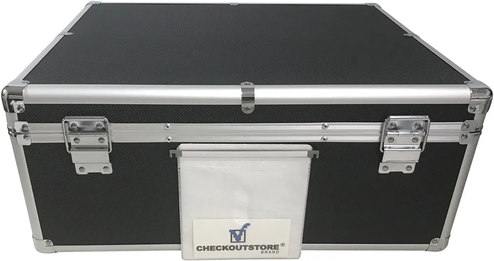 CheckOutStore Aluminum CD/DVD Media Hanging Sleeves Storage Box
