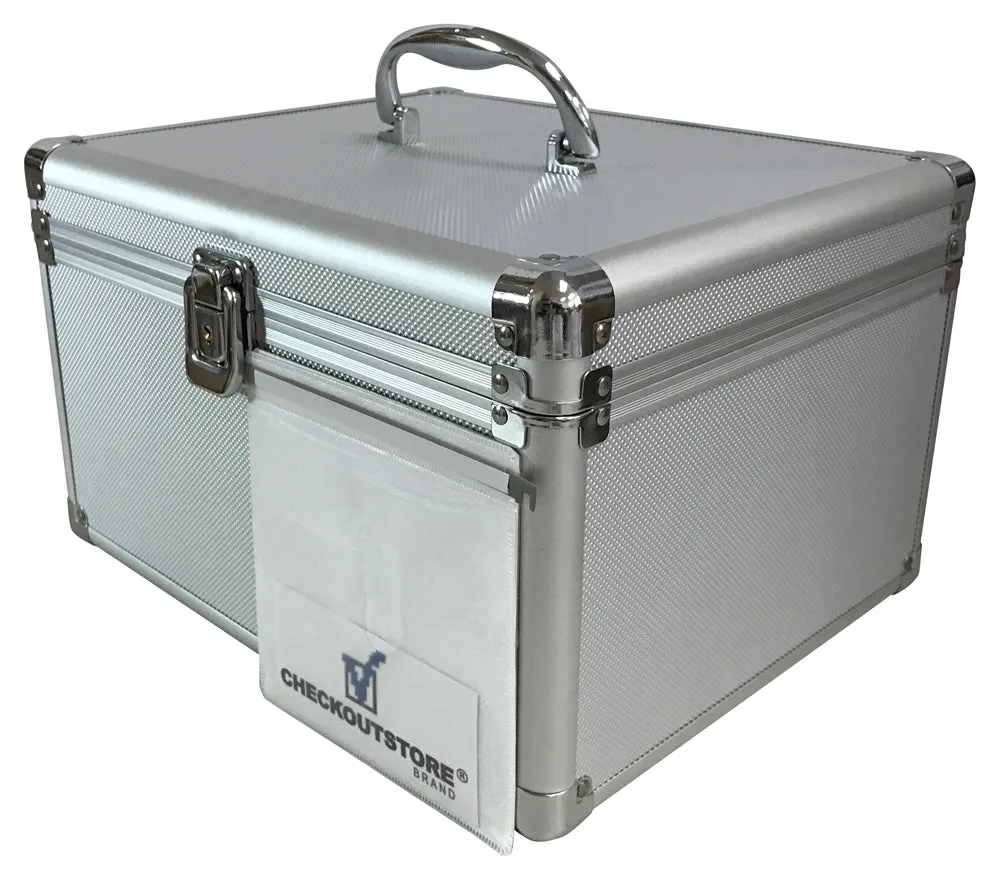 CheckOutStore Aluminum CD/DVD Media Hanging Sleeves Storage Box