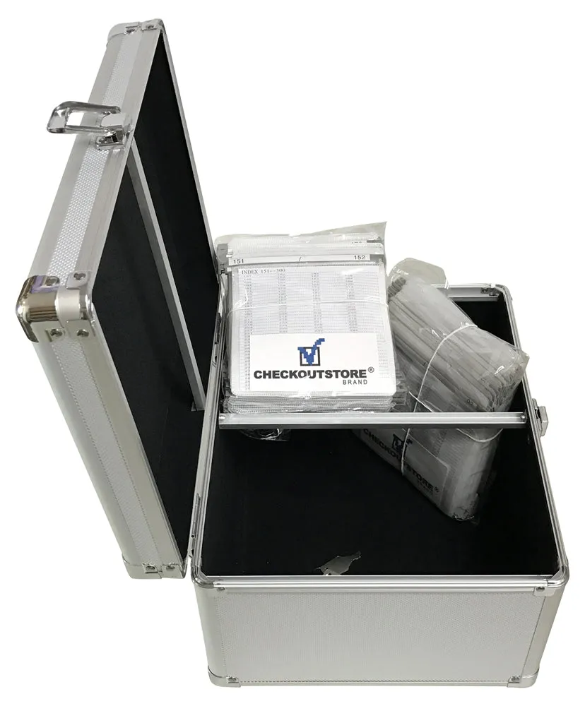 CheckOutStore Aluminum CD/DVD Media Hanging Sleeves Storage Box