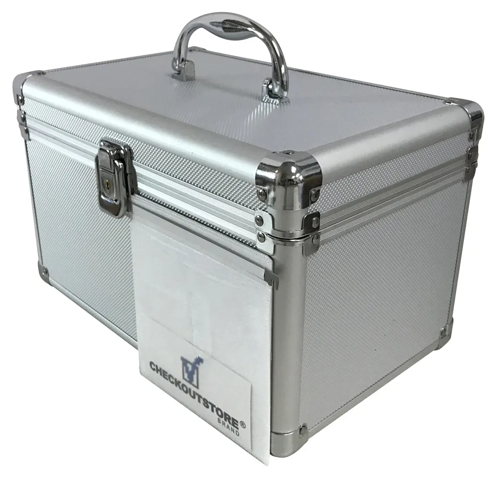 CheckOutStore Aluminum CD/DVD Media Hanging Sleeves Storage Box