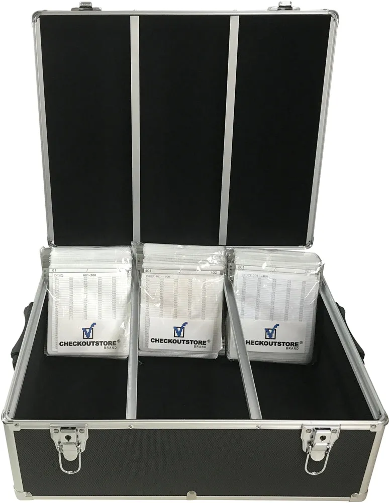 CheckOutStore Aluminum CD/DVD Media Hanging Sleeves Storage Box
