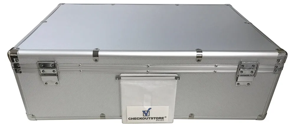 CheckOutStore Aluminum CD/DVD Media Hanging Sleeves Storage Box