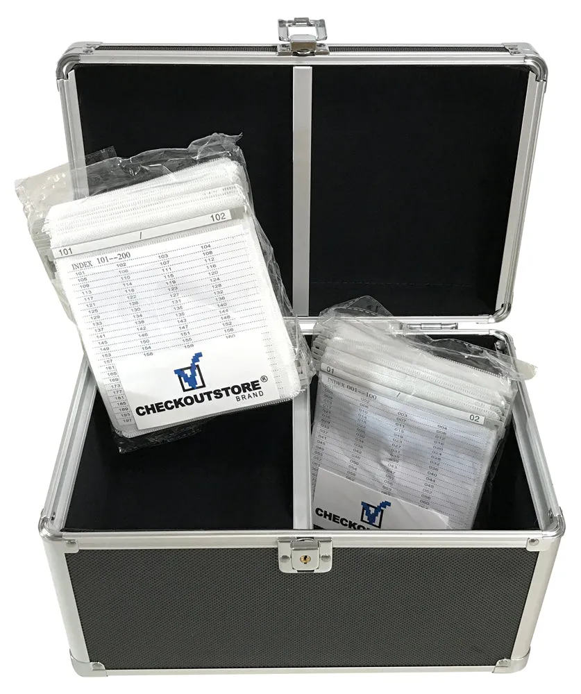 CheckOutStore Aluminum CD/DVD Media Hanging Sleeves Storage Box