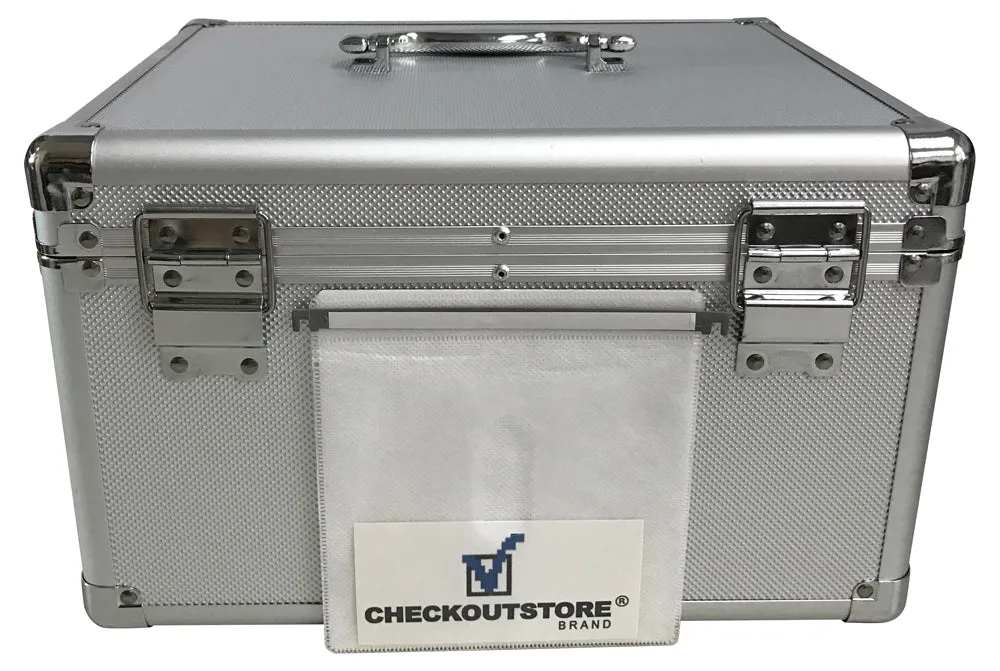 CheckOutStore Aluminum CD/DVD Media Hanging Sleeves Storage Box