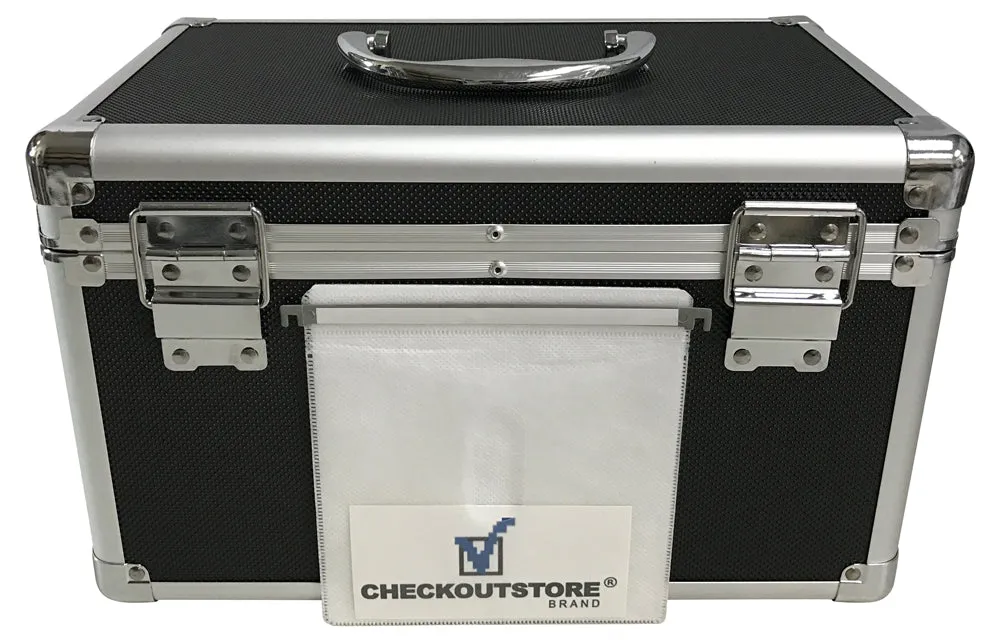 CheckOutStore Aluminum CD/DVD Media Hanging Sleeves Storage Box