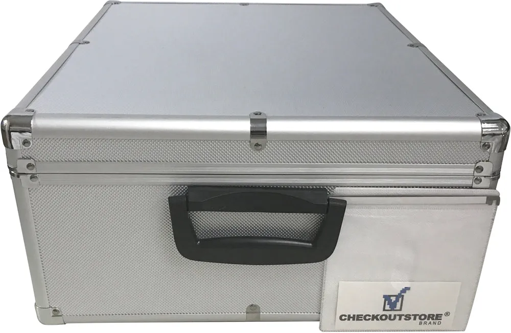CheckOutStore Aluminum CD/DVD Media Hanging Sleeves Storage Box