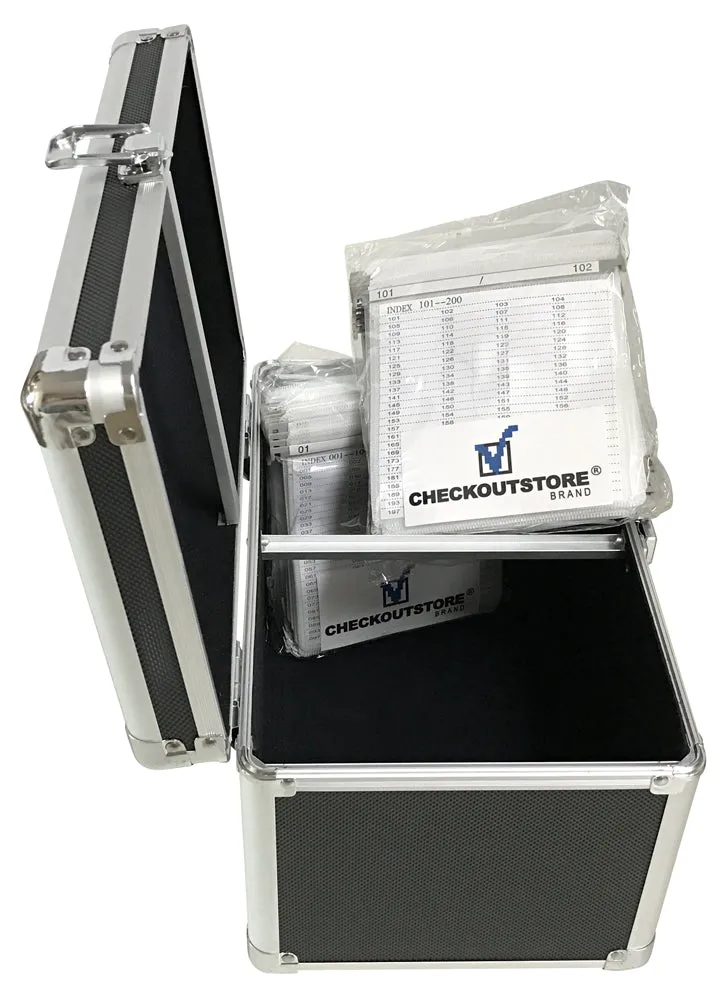 CheckOutStore Aluminum CD/DVD Media Hanging Sleeves Storage Box