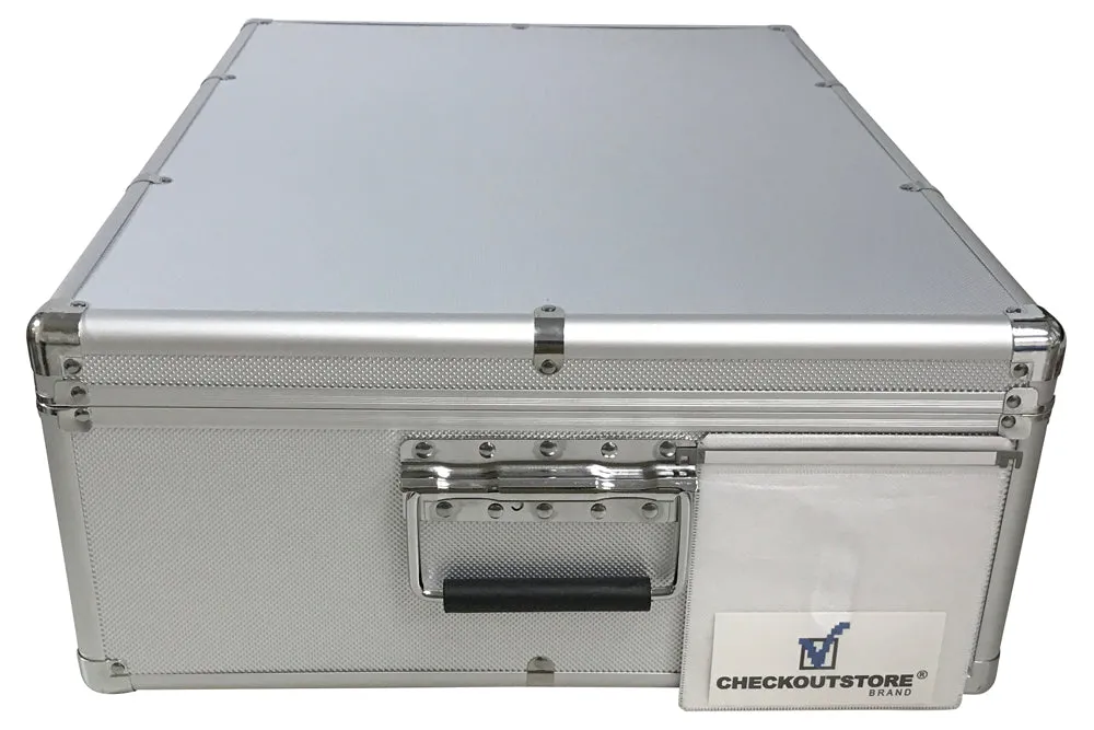 CheckOutStore Aluminum CD/DVD Media Hanging Sleeves Storage Box