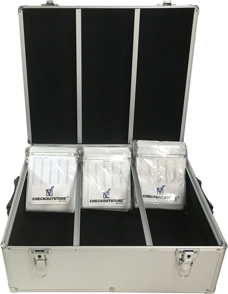 CheckOutStore Aluminum CD/DVD Media Hanging Sleeves Storage Box