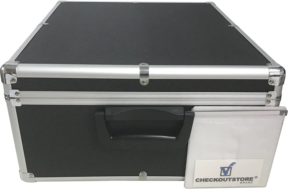 CheckOutStore Aluminum CD/DVD Media Hanging Sleeves Storage Box