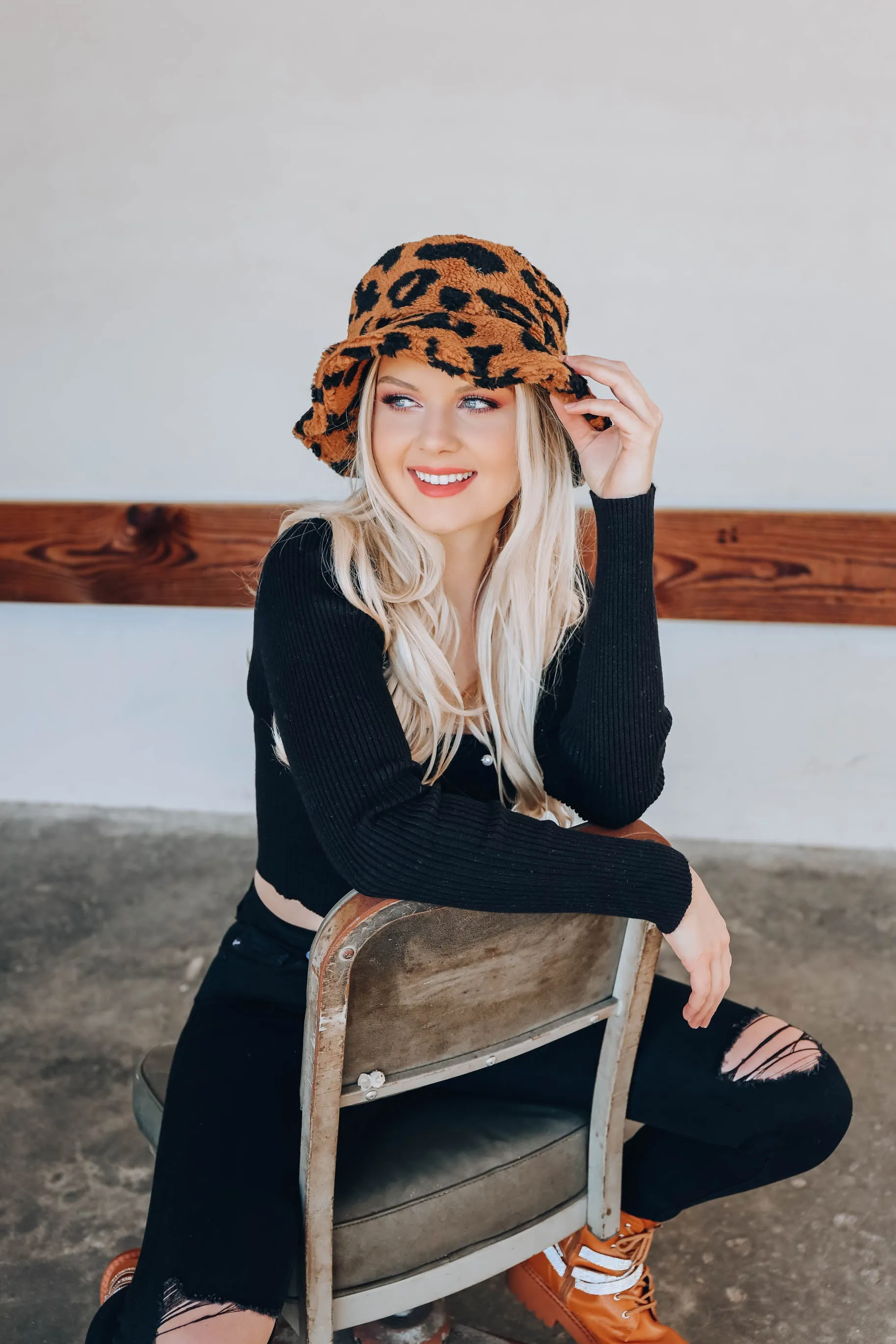 Cheetah Girl Sherpa Hat