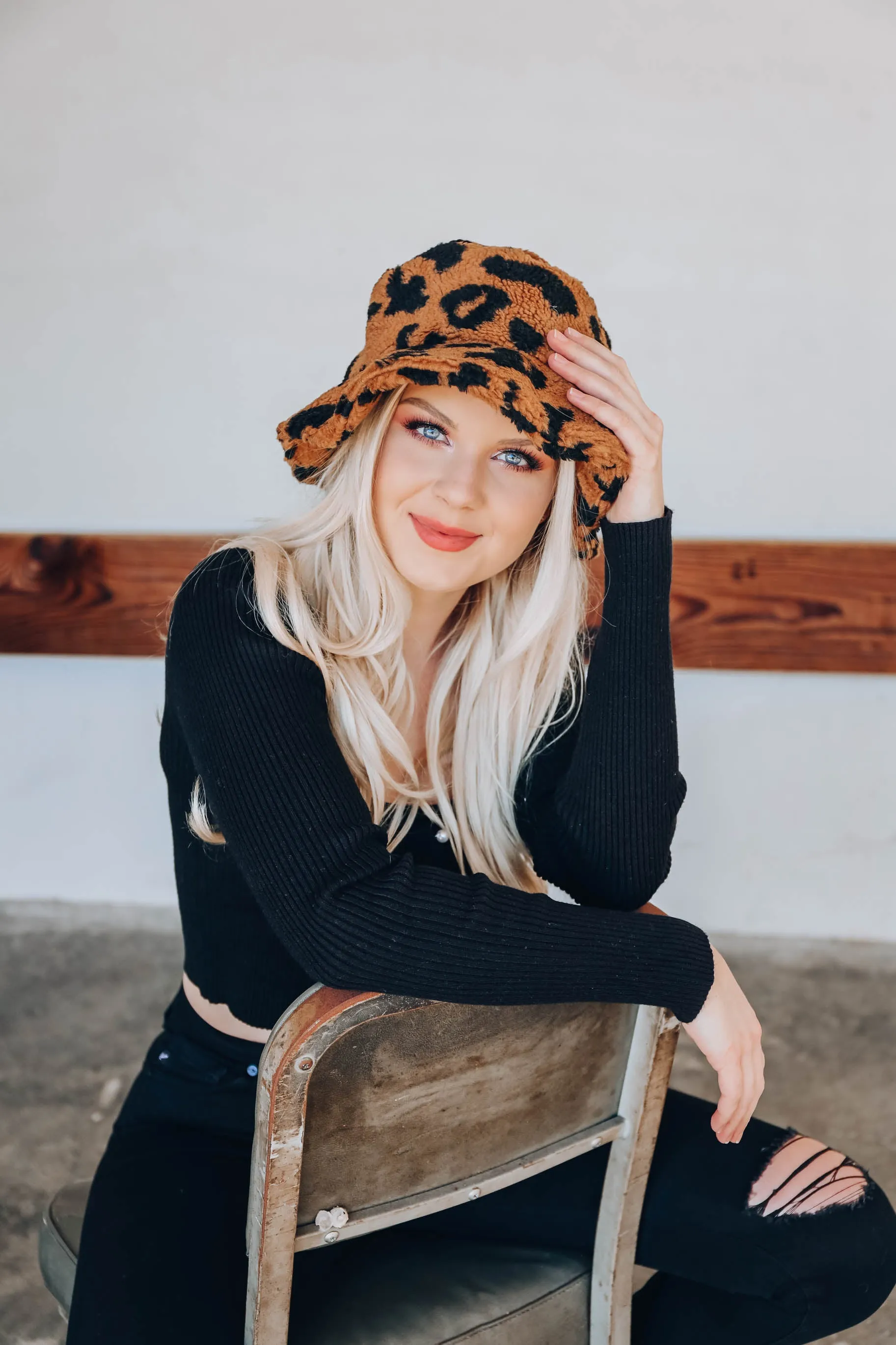 Cheetah Girl Sherpa Hat