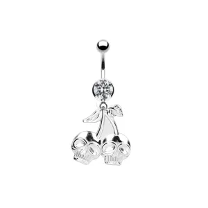 Cherry Skull Belly Button Piercing