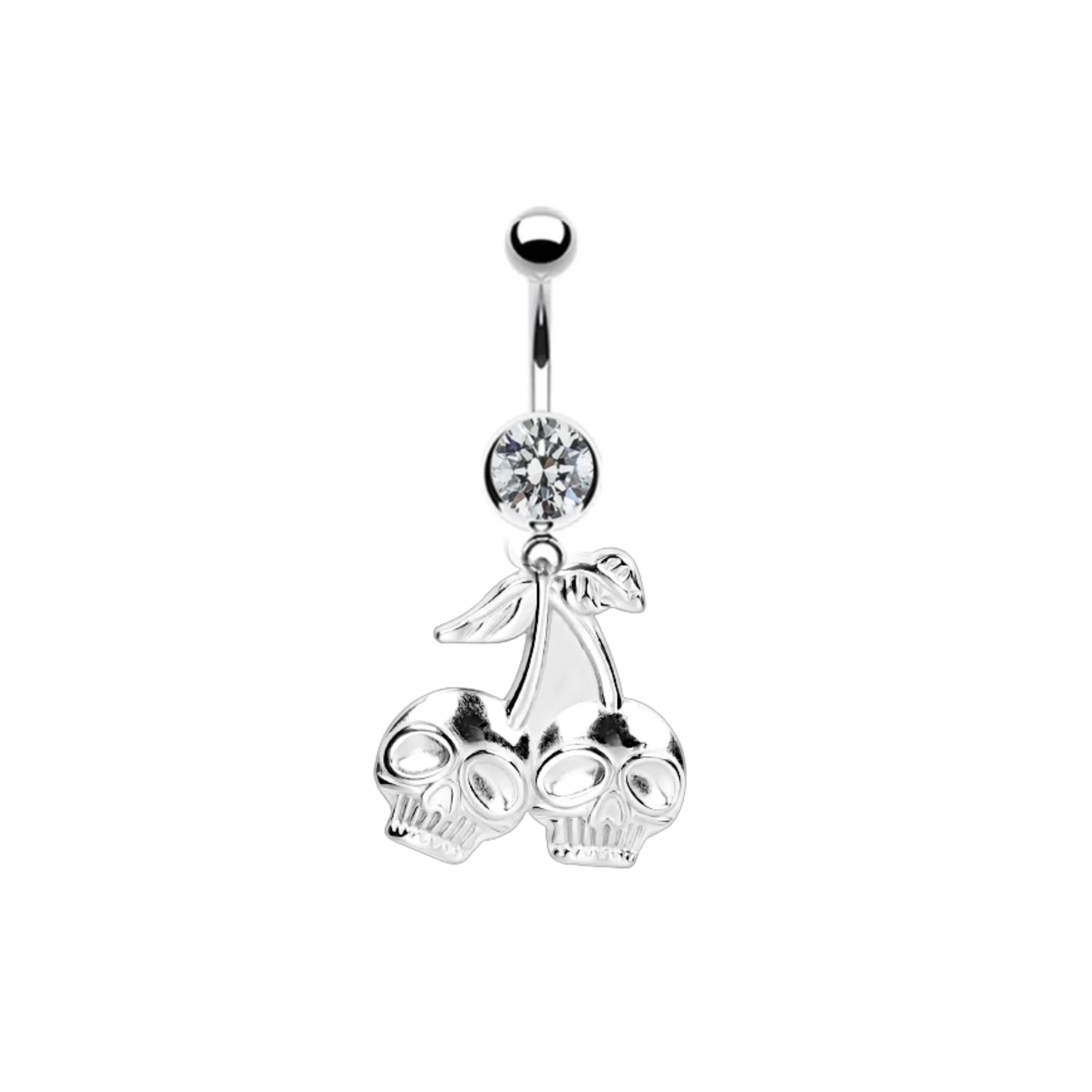Cherry Skull Belly Button Piercing