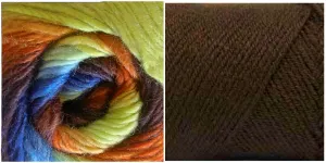 CHOCOLATE   OVER THE RAINBOW - Embossed Natura Shawl