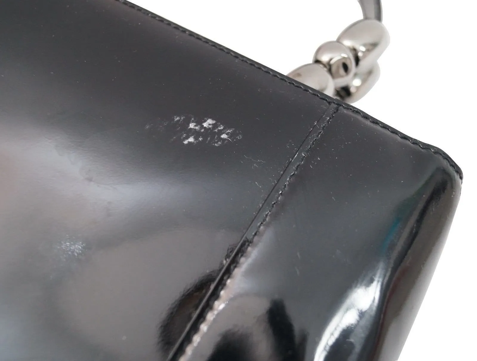 Christian Dior Handbags - Maris Pearl Black Patent Leather Bag