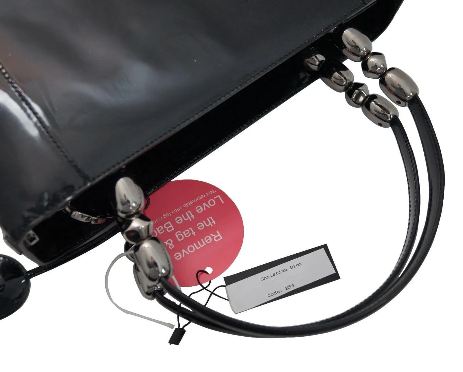 Christian Dior Handbags - Maris Pearl Black Patent Leather Bag