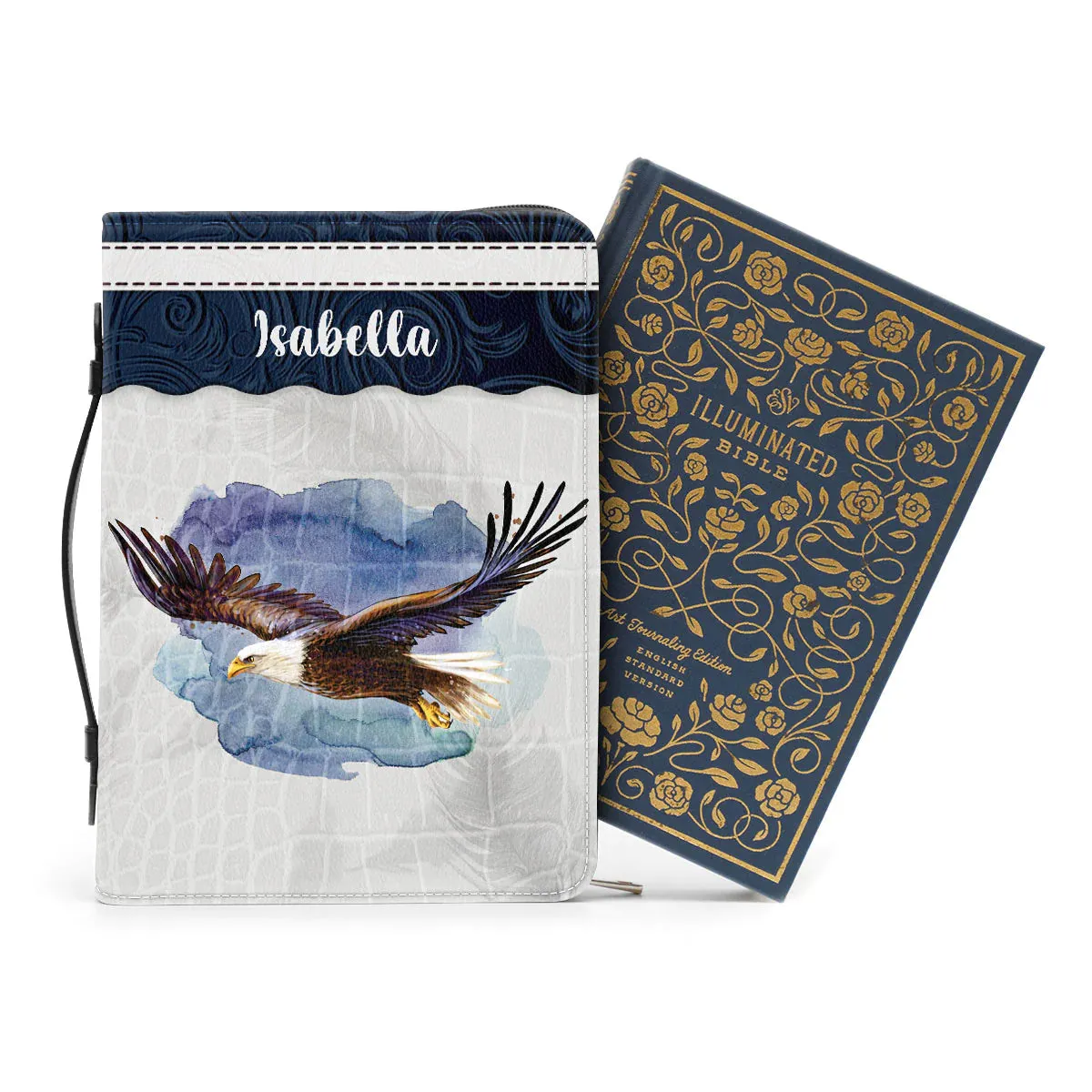 Christianart Bible Cover, Soaring Eagle Personalized Bible Cover with Isaiah 40:31 Verse, CABBBCV02020324.