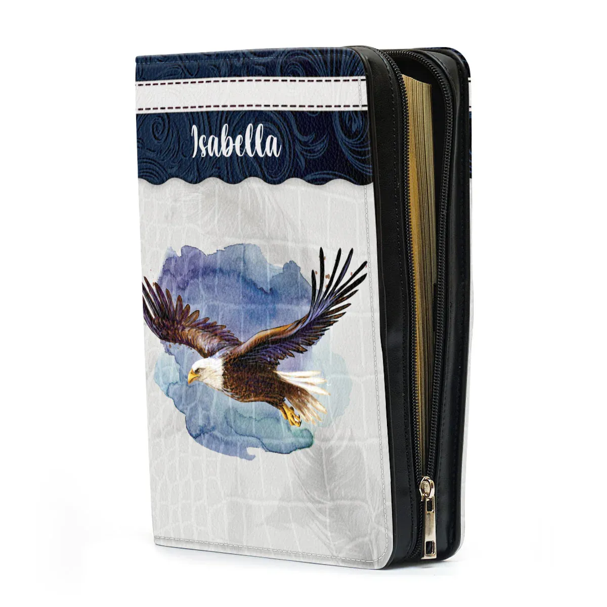 Christianart Bible Cover, Soaring Eagle Personalized Bible Cover with Isaiah 40:31 Verse, CABBBCV02020324.