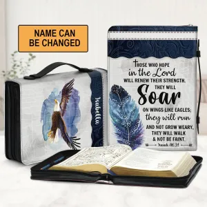 Christianart Bible Cover, Soaring Eagle Personalized Bible Cover with Isaiah 40:31 Verse, CABBBCV02020324.