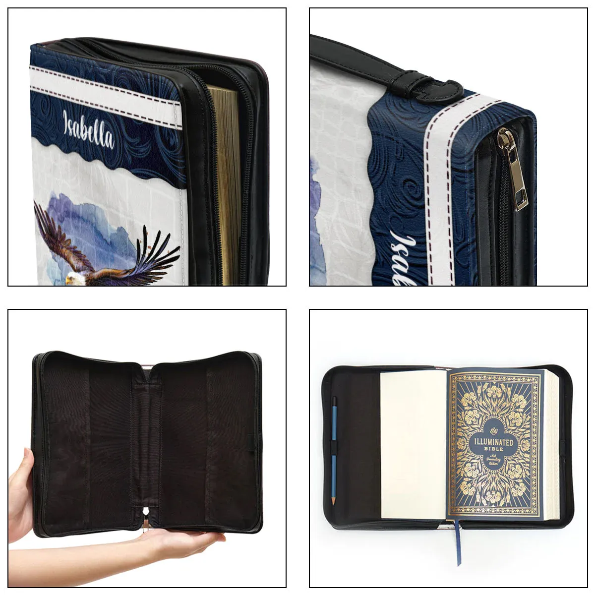 Christianart Bible Cover, Soaring Eagle Personalized Bible Cover with Isaiah 40:31 Verse, CABBBCV02020324.