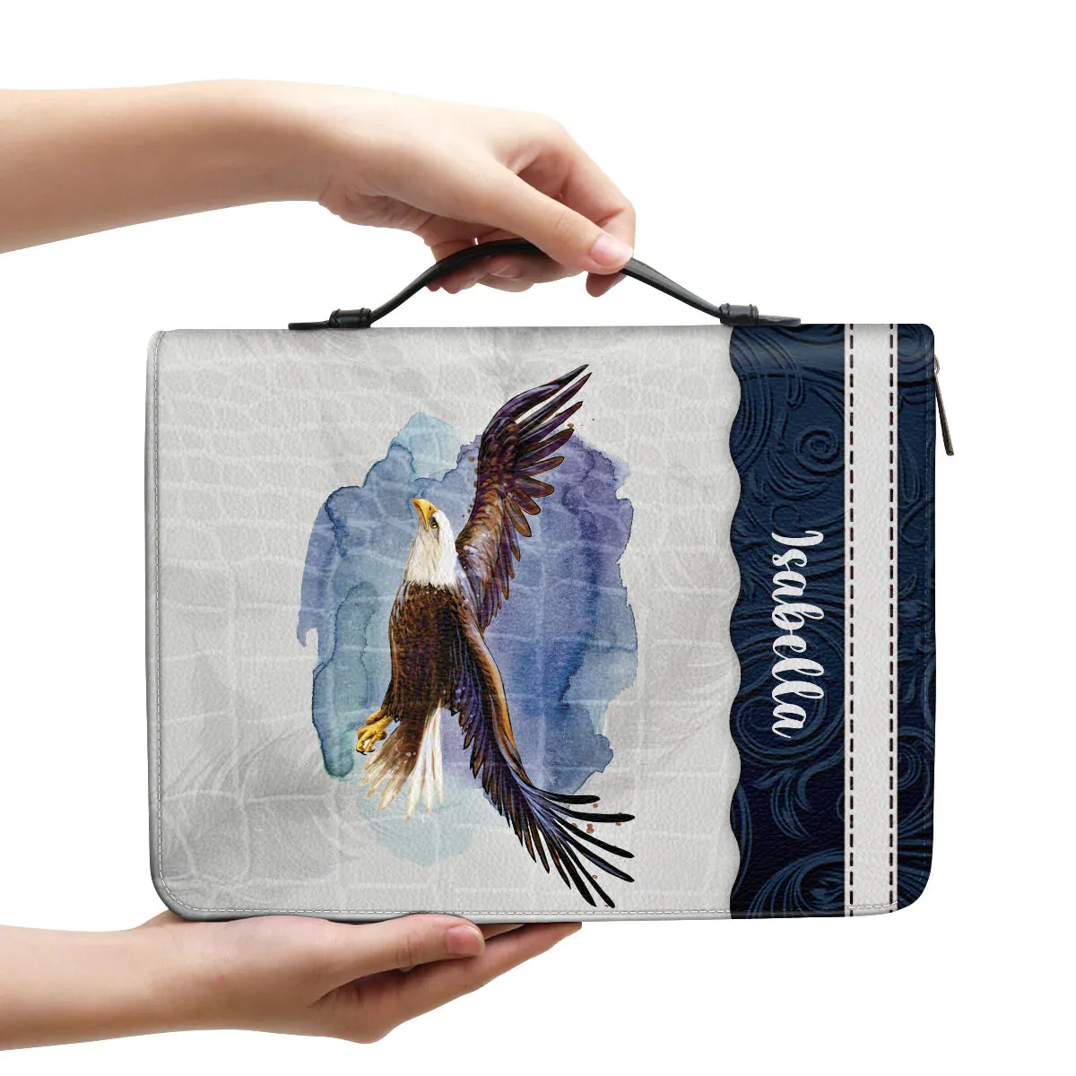 Christianart Bible Cover, Soaring Eagle Personalized Bible Cover with Isaiah 40:31 Verse, CABBBCV02020324.